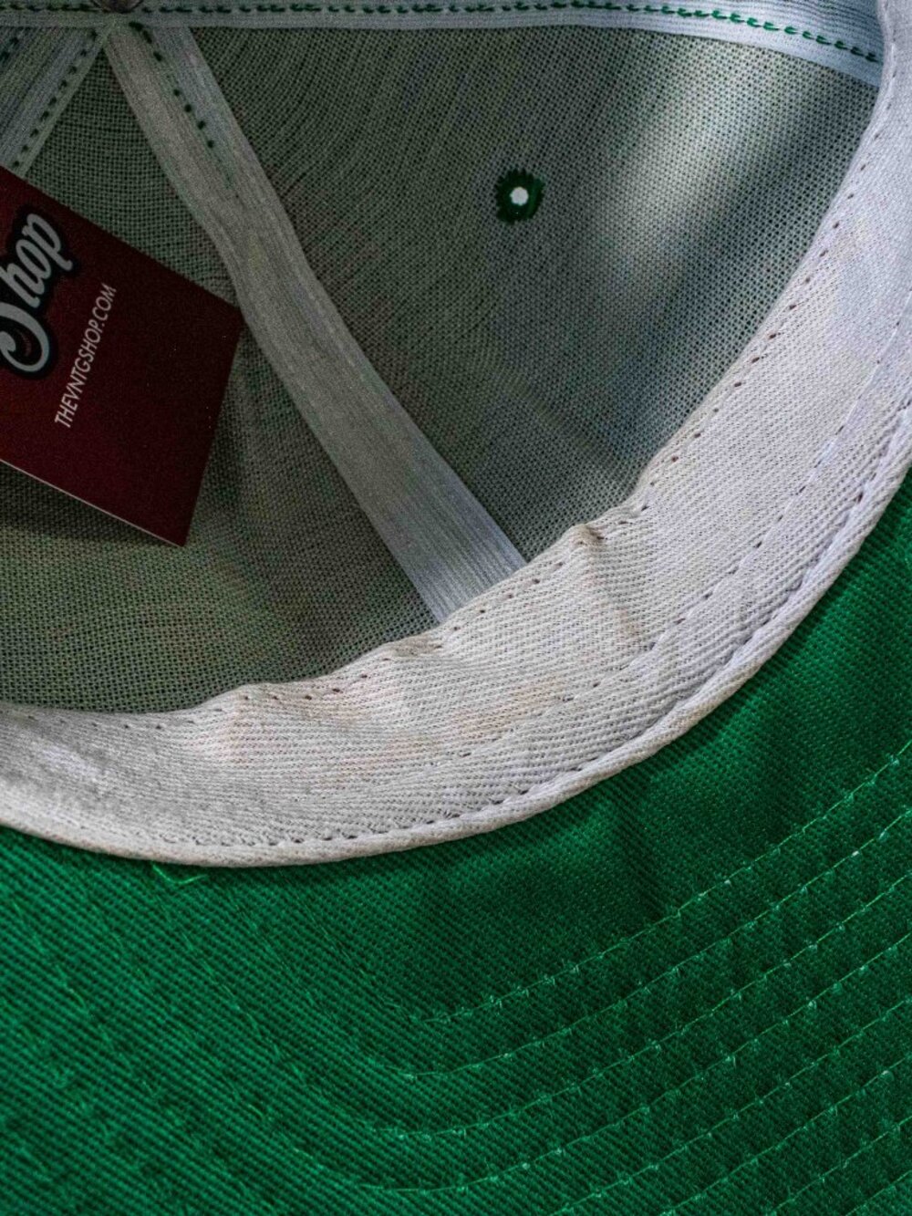Vintage New Era Pro Model Hat M Logo Snapback 80s 90s Rare Green Blue - Picture 8 of 11